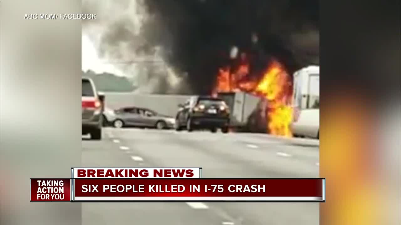 At least 6 people dead, 8 injured in I-75 crash near Gainesville