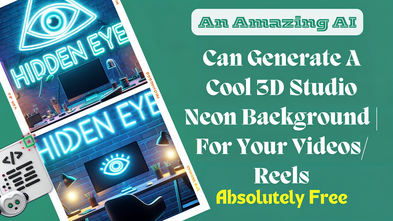 An Amazing AI | Can Generate A Cool 3D Studio Neon Background | For Your Videos/ Reels | For Free