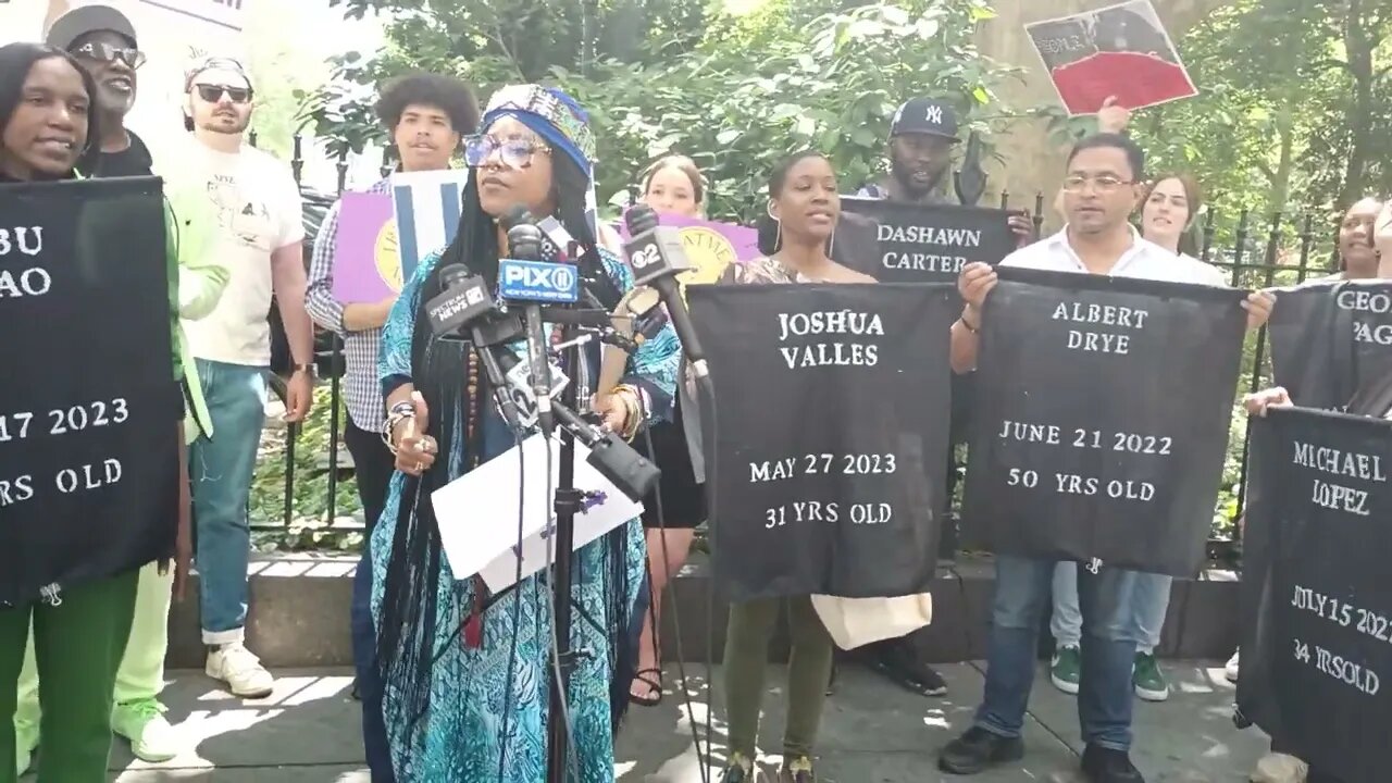 The #haltsolitary #closerikers @NYCAIC #rubuzhao #joshuavalles City Hall 6/1/23