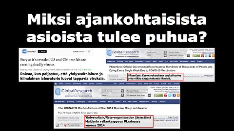 Miksi ajankohtaisista asioista tulee puhua