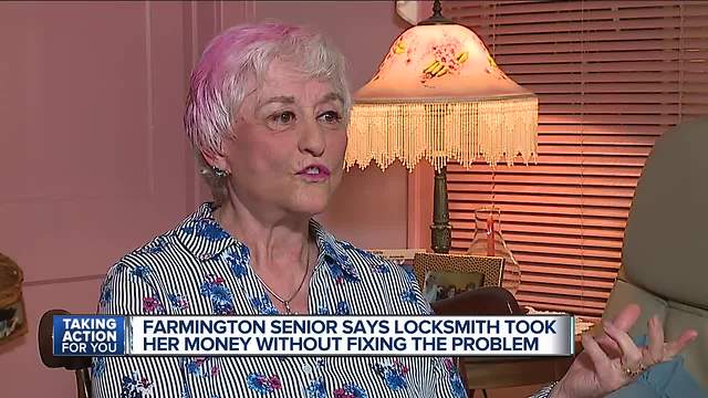 Farmington senior says locksmith took her money without fixing the problem