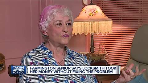 Farmington senior says locksmith took her money without fixing the problem