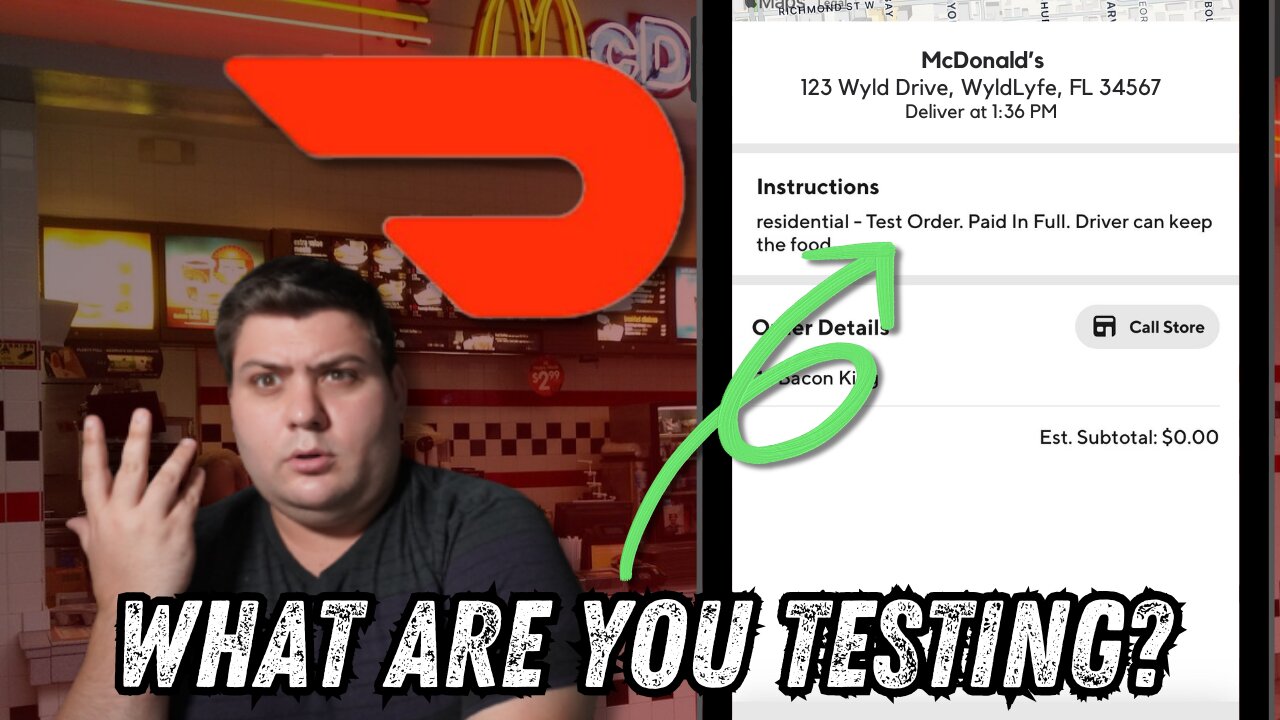 Doordash Driver EXPOSED McDonalds Test Orders? Is THIS a Trap? UberEats Grubhub