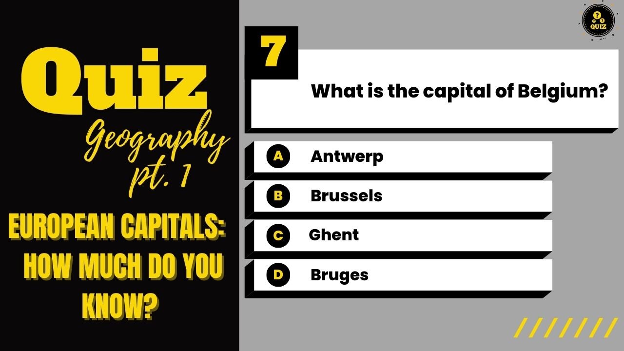 Do You Know European Capitals? | Geography General Knowledge Quiz #3 | European Capitals Quiz Part 1