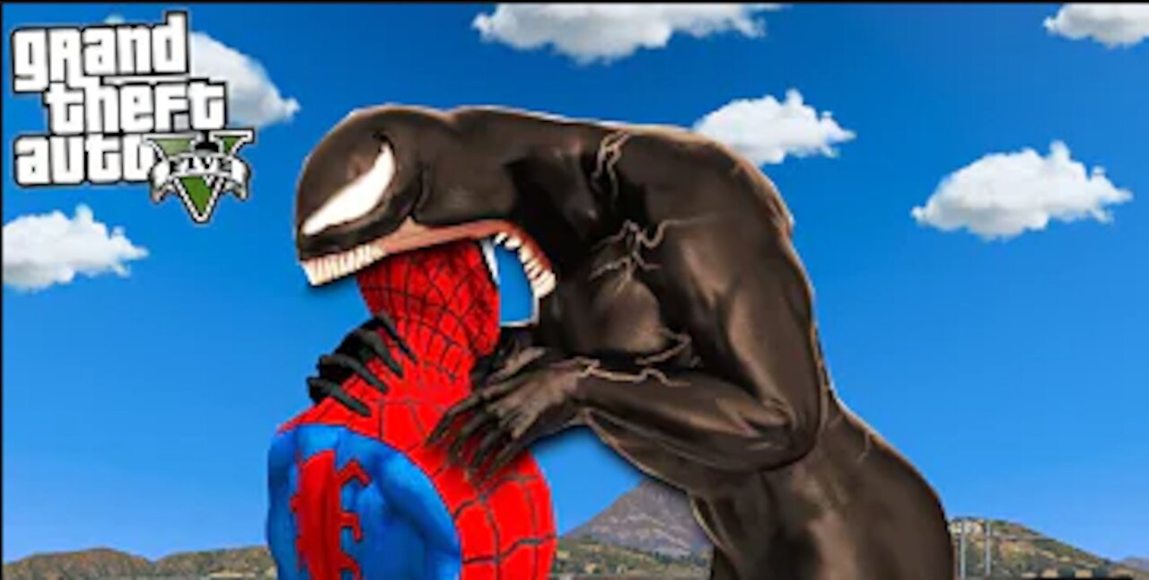 SHE VENOM SWALLOWED SPIDER MAN IN GTA 5 !!