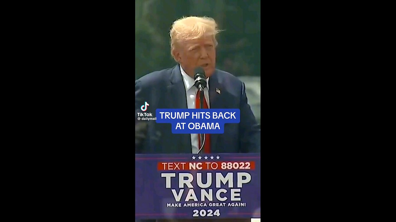 Trump's Verbal Jab at Obama" VD: Donald Trump takes a swing at former President Obama