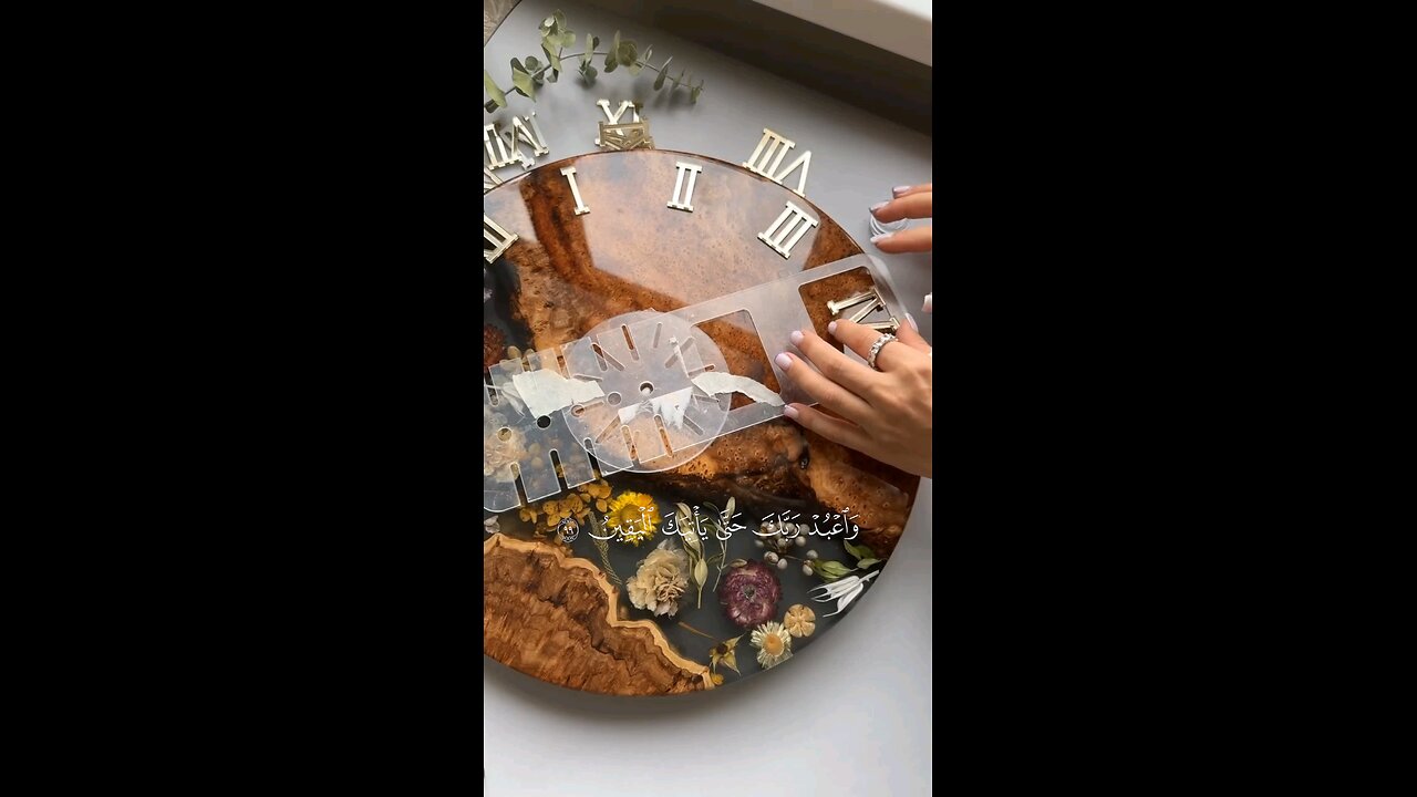 MashaAllah beautiful clock. #craft #wallclock #woodclock #rasinclock