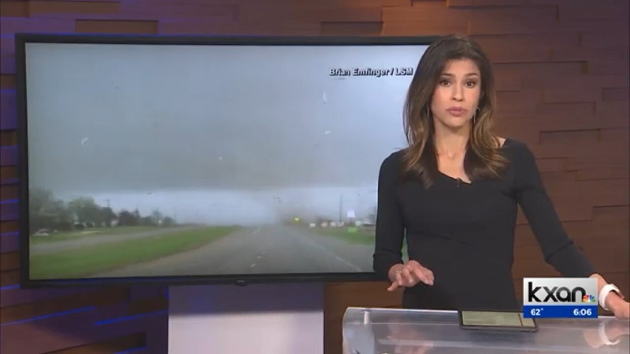Here is the owner of the red Chevy who escaped the Texas tornado…