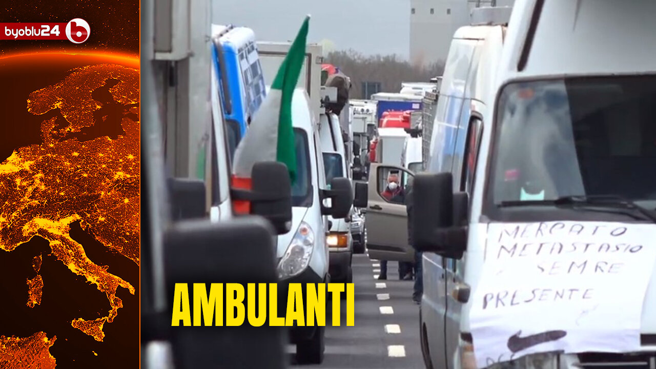 AMBULANTI BLOCCANO L’A1 ROMA-NAPOLI: “ABBIAMO FAME DI DIGNITÀ”