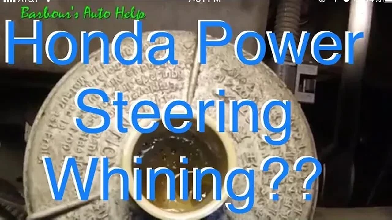 How To Cheaply Fix a Noisy Honda Power Steering Pump