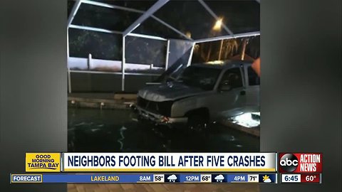 Drivers keep crashing into a Bloomingdale wall, homeowners stuck with the hefty bill