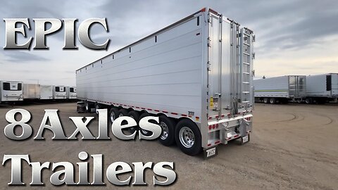 Epic 8axle Trailers - Titan Trailer Mfg - Gincor Live Bottom Trailer - Moving Floors - Drone Shots