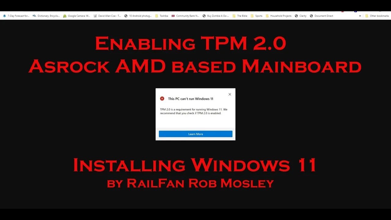 Enabling TPM 2.0 and Upgrading to Windows 11 #tpm2 #windows11 #tpm