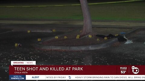 Teen shot and killed at Chula Vista park