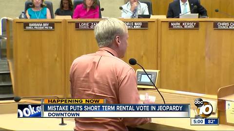 Mistake could put vacation rental vote at risk