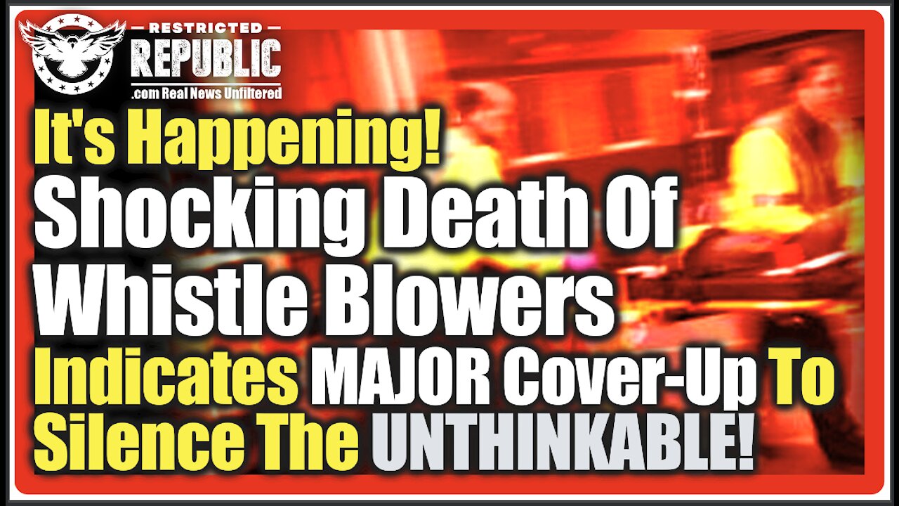 It's Happening! Shocking 'Death Of Whistle Blowers' Indicate MAJOR 'Plot' To Silence UNTHINKABLE!!