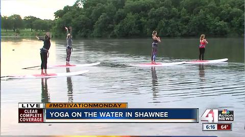 Yoga on the water in Shawnee