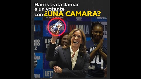 Kamala Harris llama a un votante… ¿CON LA CÁMARA?