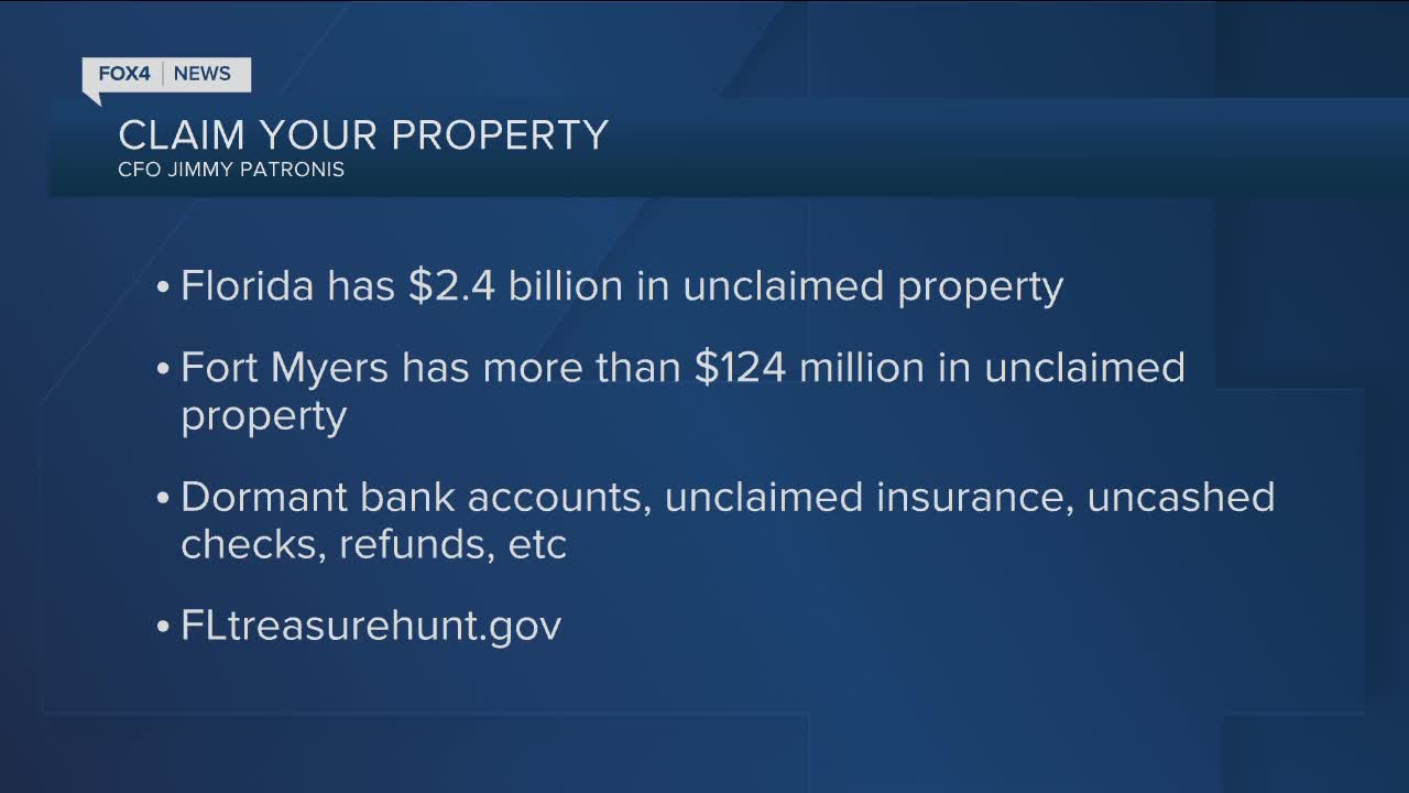 Florida has $2billion in unclaimed property