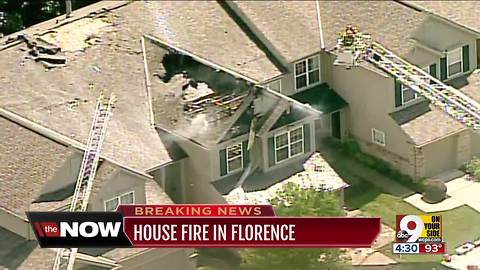 Chopper 9 Exclusive: Roof collapses on firefighters in Florence