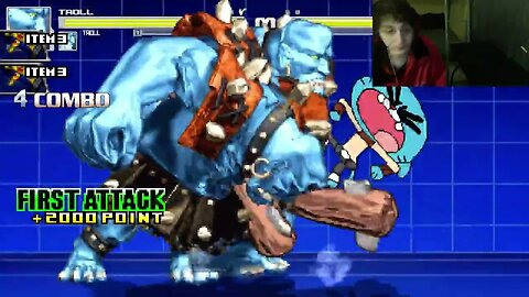 Trolls VS Gumball The Cat On The Hardest Difficulty In An Epic Battle In The MUGEN Video Game