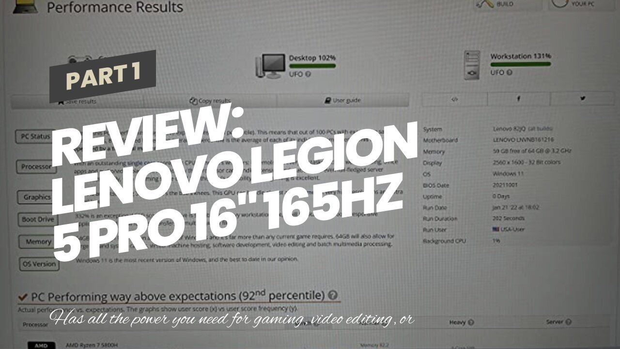 Review: Lenovo Legion 5 Pro 16" 165Hz QHD IPS NVIDIA G-Sync 500 nits Gaming Laptop AMD Ryzen 7-...