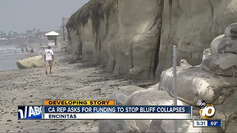 California representatives pushing government to pay for cliff stabilization project in North County