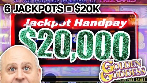 🔥 Almost $20K WON (SIX Jackpots) ALL on High-Limit Golden Goddess 👱‍♀‍ $100 Spins | Raja Slots
