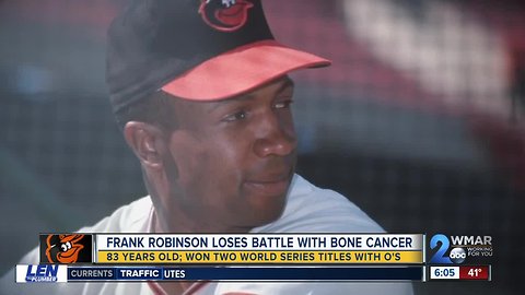 Former Orioles great Frank Robinson dead at 83