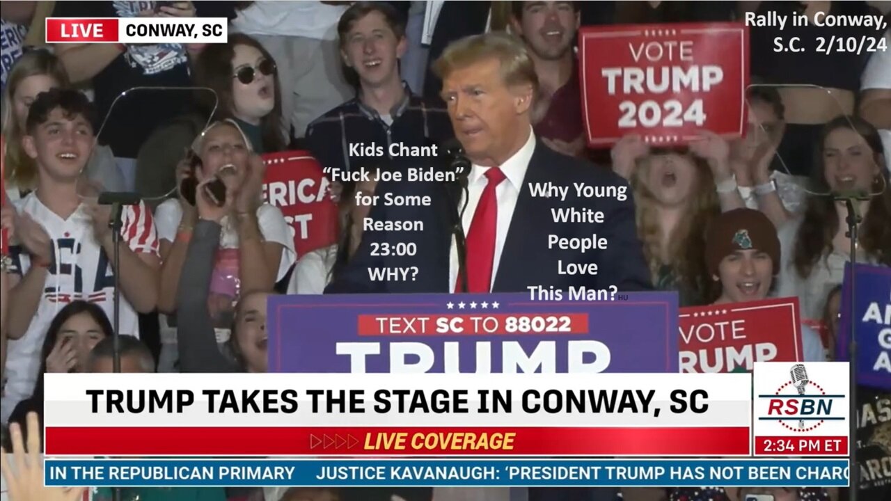 President Trump Holds Rally in Conway SC, Kids Chant “F-ck Joe Biden” for Some Reason 23:00