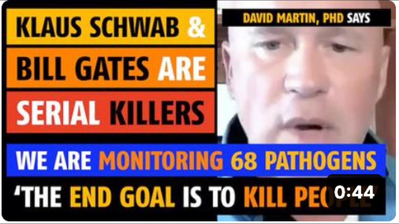 Klaus Schwab and Bill Gates are serial killers, says David Martin, PhD