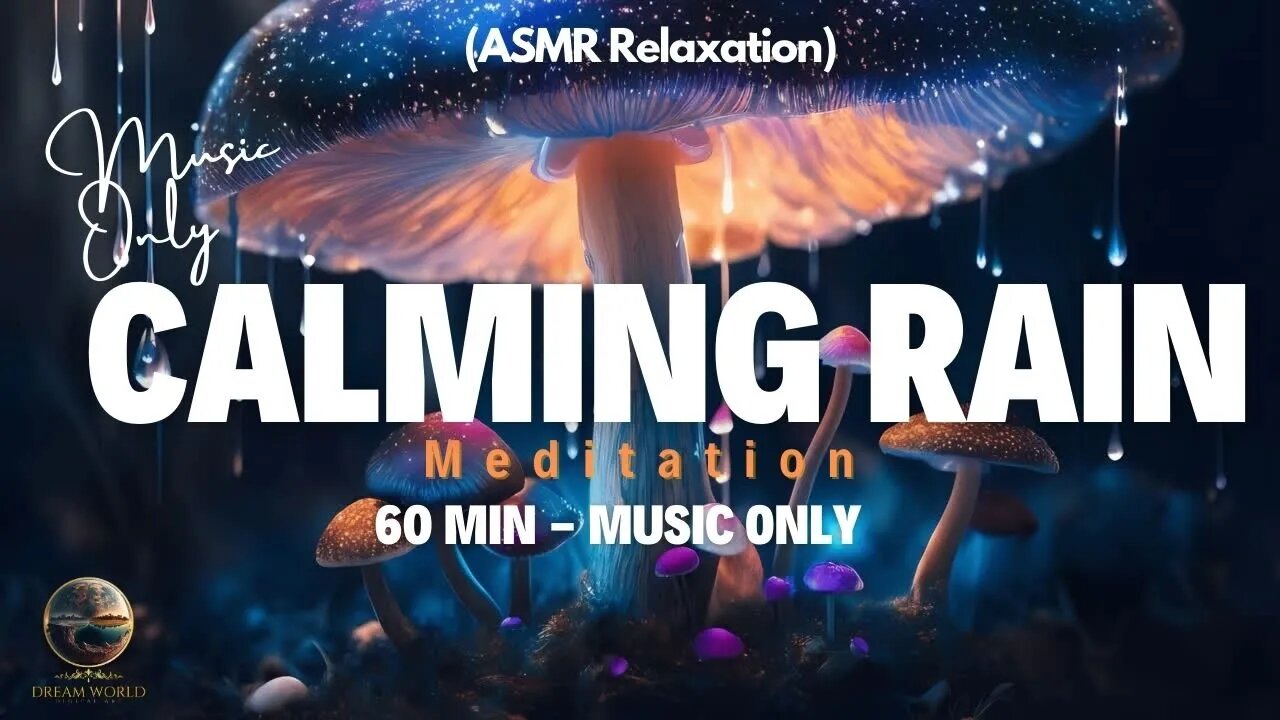 ASMR Calming Rain MUSIC ONLY Meditation - Heavy Relaxation Rain Sounds Fall Asleep Immediately