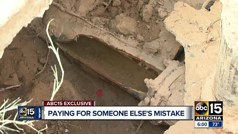 Sewer water floods Mesa home