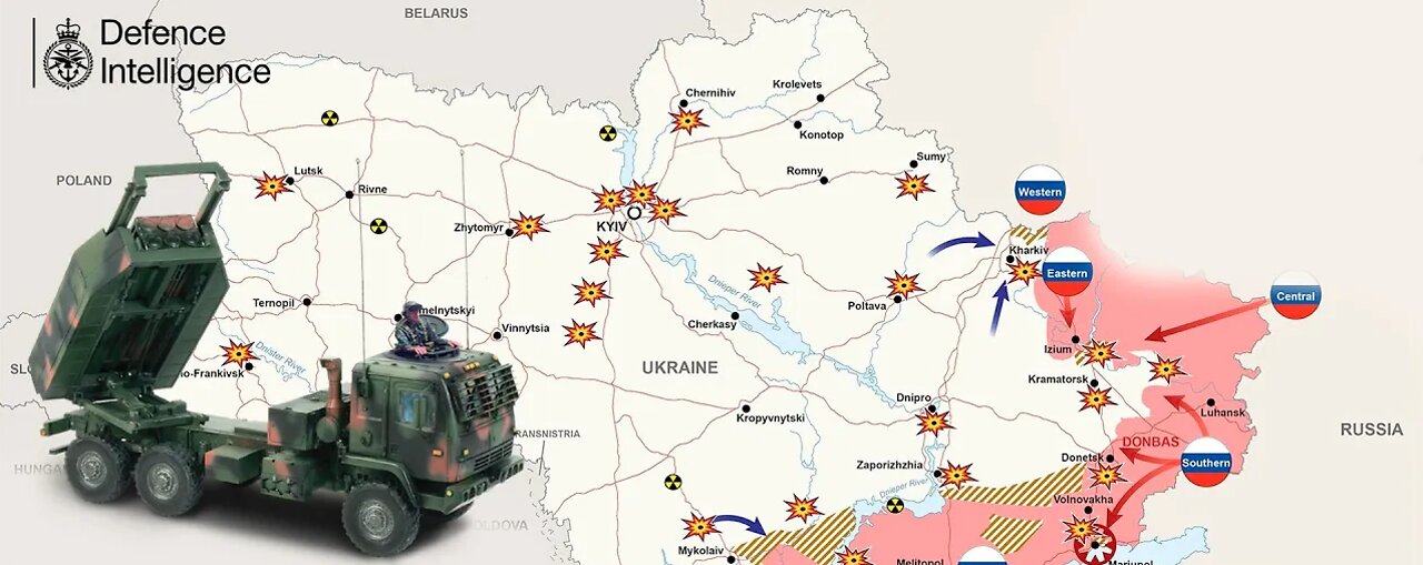 Ukrainian map of military operations