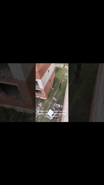 Russian Car Stunt Goes Horribly Wrong, Video of Failed Building Jump #shorts #carcrash #carstunt