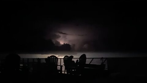 Crazy lighting 150 miles out at sea!