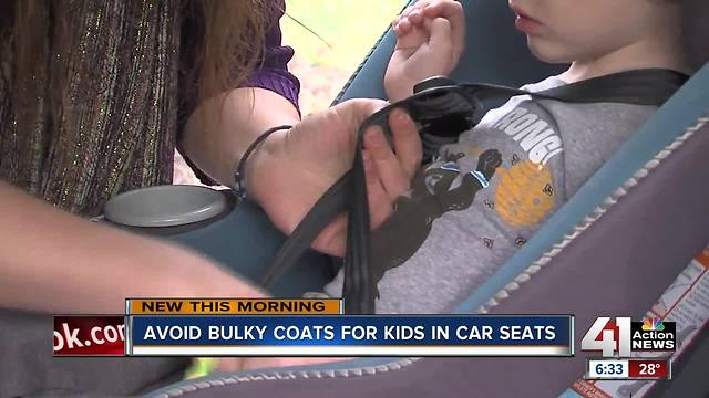 Avoid bulky coats for kids in car seats