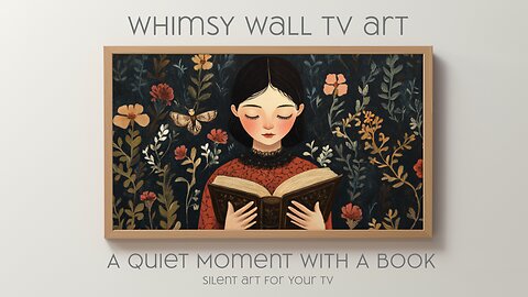 A Quiet Moment With A Book: Silent Art For Your TV, Frame TV and CanvasTV Naive Style Art in 4K