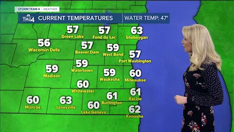 Thursday's high in the 60s, warmest day of the week