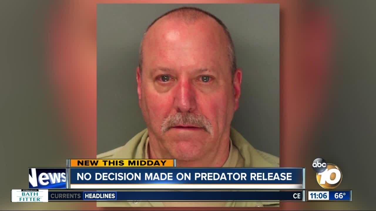 No decision made on sexually violent predator release