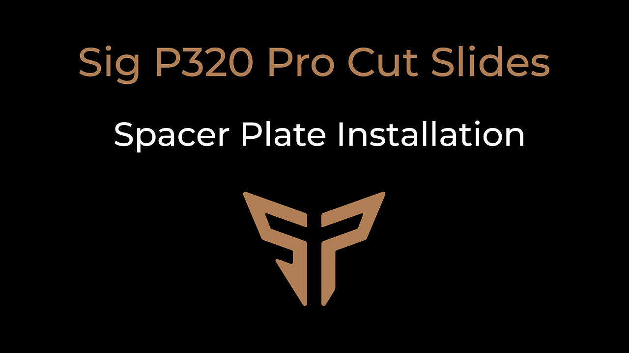 Sig P320 Pro Cut Slides Spacer Plate Installation