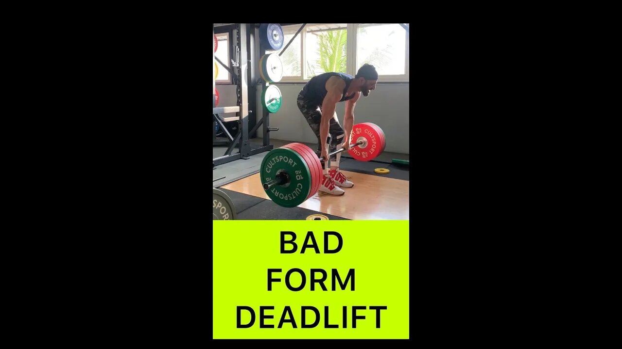 BAD FORM DEADLIFT But Strong Lower Back #short