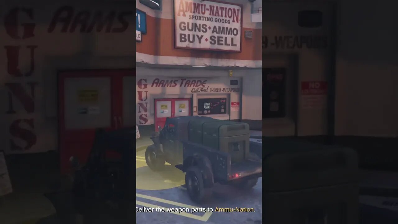 GTA 5 Bunker weapon parts delivery to AMMU-Nation 50.000 $ #shorts