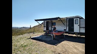 Parking the new trailer on the lot