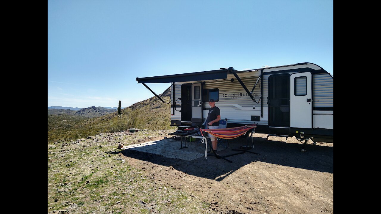 Parking the new trailer on the lot