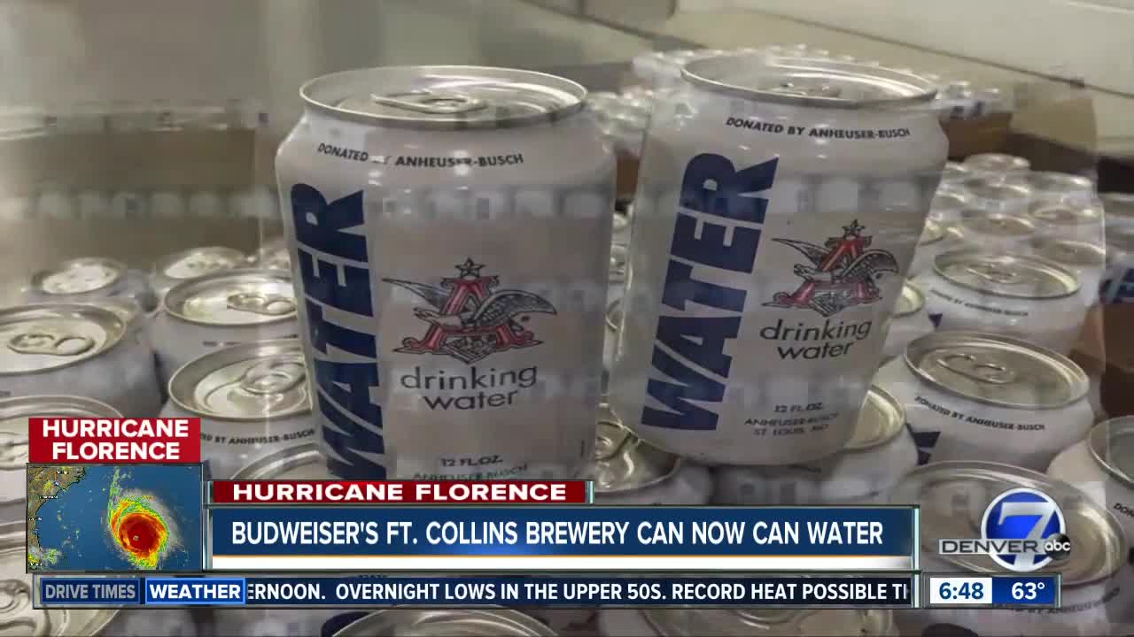 Anheuser-Busch canning emergency water in Ft Collins