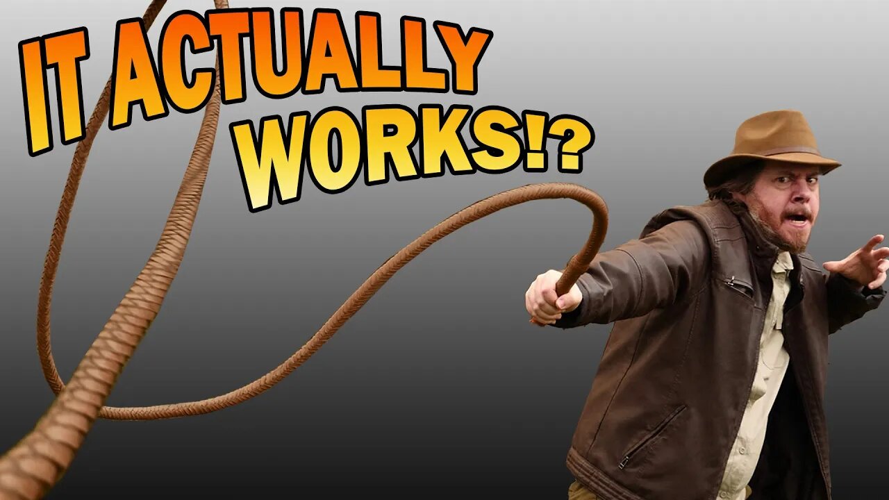 I can't believe this works?!?! - Is the INDIANA JONES WHIP an effective weapon? | #FUNCTIONALFANDOM