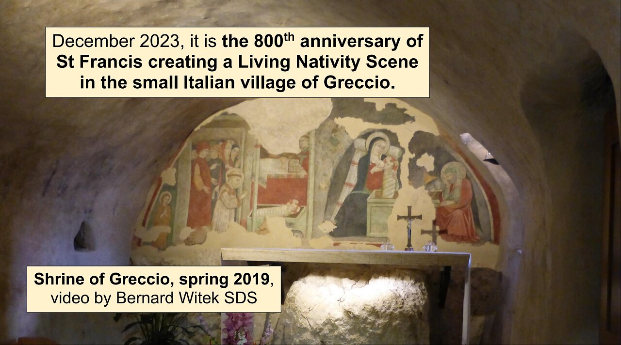 Shrine of Greccio where St Francis made a Living Nativity Scene