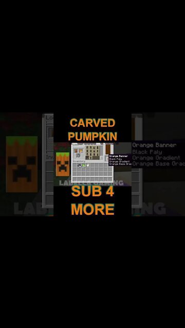 Minecraft: How To Make A Carved Pumpkin Banner