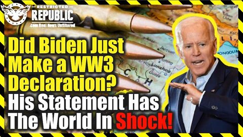 BREAKING NEWS 04/08/2022 - BIDEN'S STATEMENT HAS THE WORLD IN SHOCK!